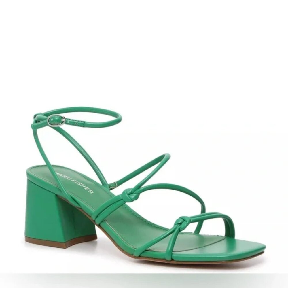 Marc Fisher Gaverie Sandal Green Block Heel - SZ 8 w Box